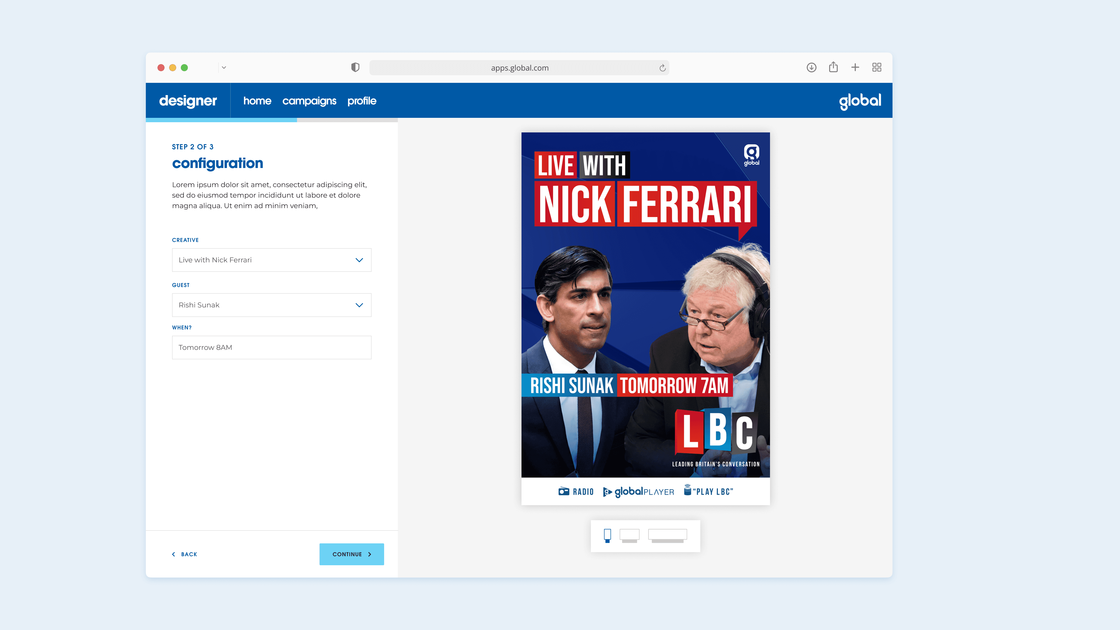 Reactive Out Of Home Campaign Tool
